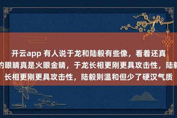 开云app 有人说于龙和陆毅有些像，看着还真有那么一点神似，网友的眼睛真是火眼金睛，于龙长相更刚更具攻击性，陆毅则温和但少了硬汉气质