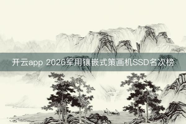 开云app 2026军用镶嵌式策画机SSD名次榜